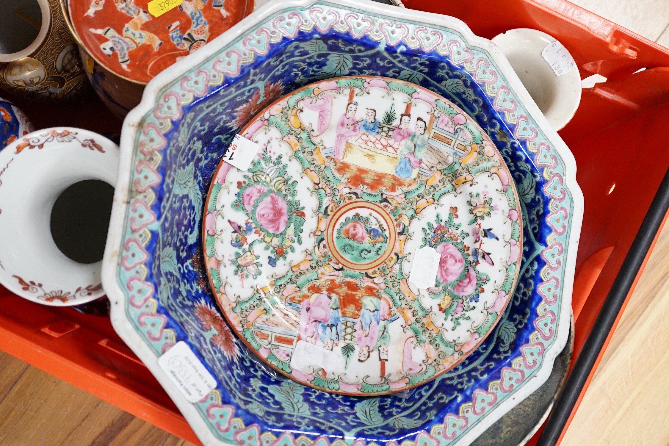 A group of Japanese and Chinese ceramics